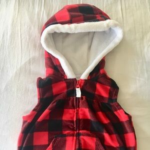 Carters Checkered Fleece Vest